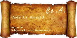 Csábi Arnold névjegykártya
